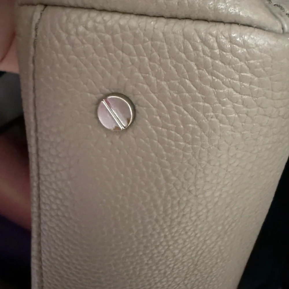 Tory Burch Taupe Britten Triple Compartment Tote